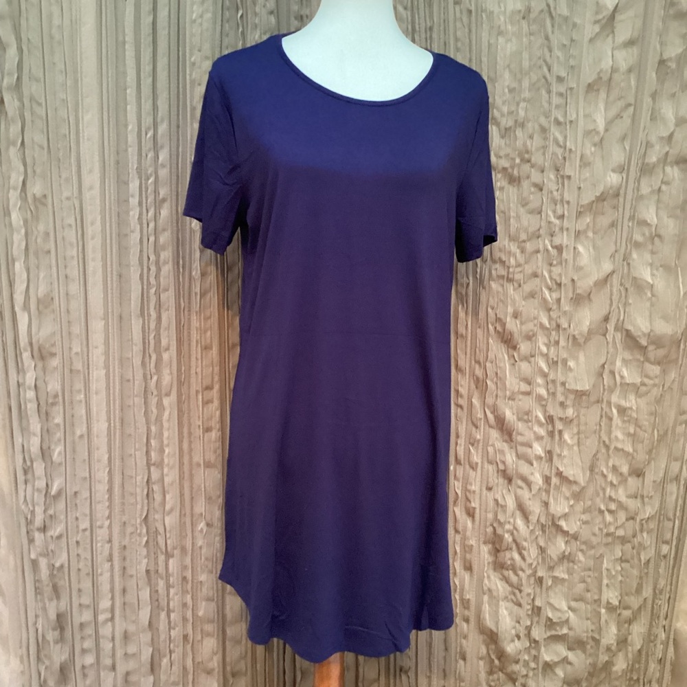 Cheibear🆕 loungewear/sleep shirt,round neck,curved hem,short sleeve,pullover,Med